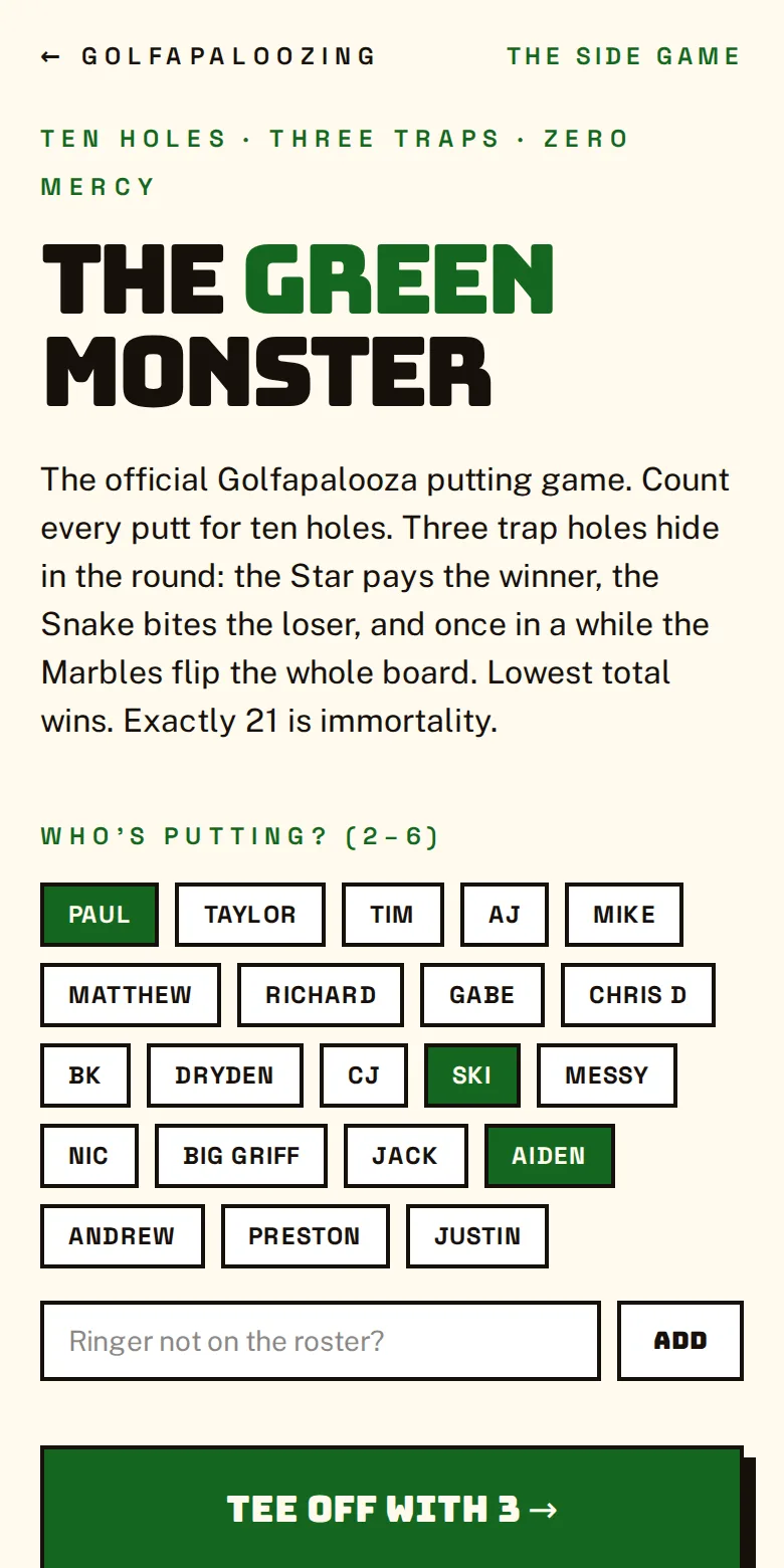 The Green Monster: Pick the victims